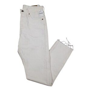 Levis 501 Jeans Womens Size 25 Short White High-Rise Premium 100% Cotton